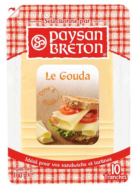 P.BRETON GOUDA EN TRANCHES 160G