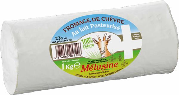 BUCHE DE CHÈVRE S/PAILLON BLANCHE 1KG