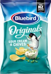 CHIPS CRÈME & CIBOULETTE 150G BLUEBIRD