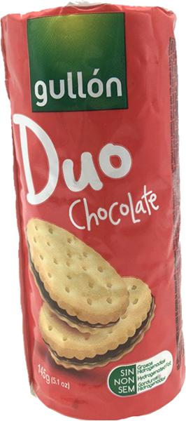 BISCUITS FOURRÉS CHOCOLAT DUO 145G