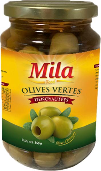 OLIVES VERTES DÉNOYAUTÉES 350G