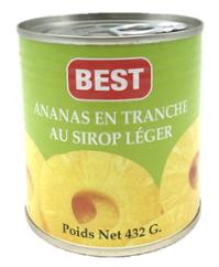 ANANAS EN TRANCHES AU SIROP 432G