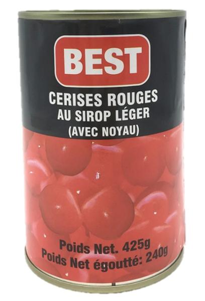 CERISES ROUGES AVEC NOYAU AU SIROP 425G