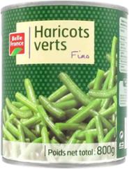 HARICOTS VERTS EXTRA-FINS 800G