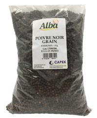 POIVRE NOIR EN GRAINS 1KG ALBA