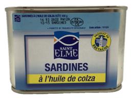 SARDINES À L'HUILE DE COLZA 488G