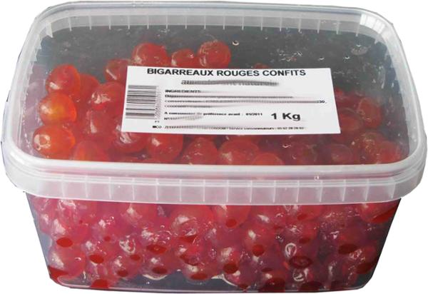 BIGARREAUX ROUGES CONFITS 1KG