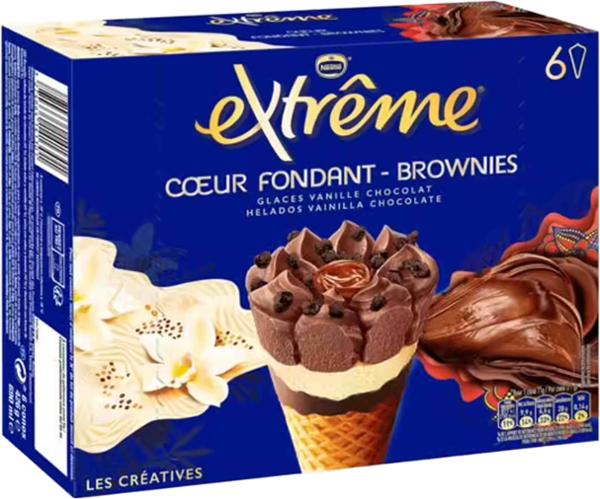 NESTLÉ CÔNES EXTRÊME BROWNIES 690ML