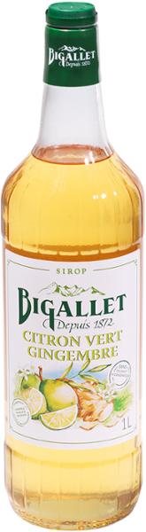 SIROP CITRON VERT/GINGEMBRE BIGALLET 1L