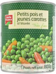 PETITS POIS CAROTTES 840G