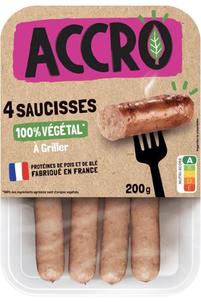 SAUCISSES 100% VÉGÉTAL 200G